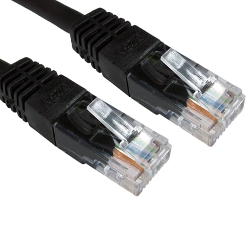 Black 0.25m CAT5e Ethernet Cable Ten Pack