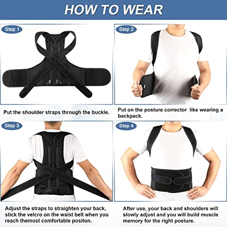 Free Size Posture Corrector For Men And Women Back Support Belt For Back  Pain Back Straight