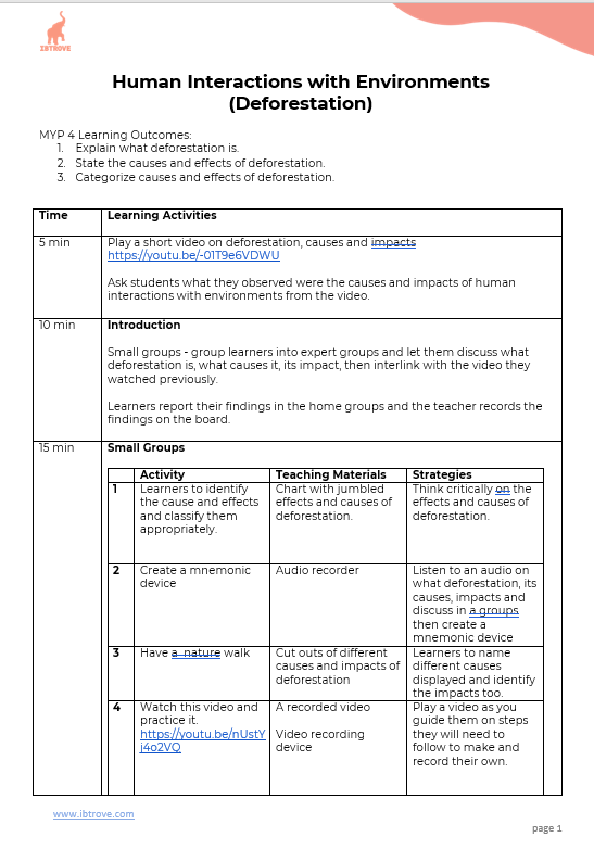 MYP_Science_Deforestation