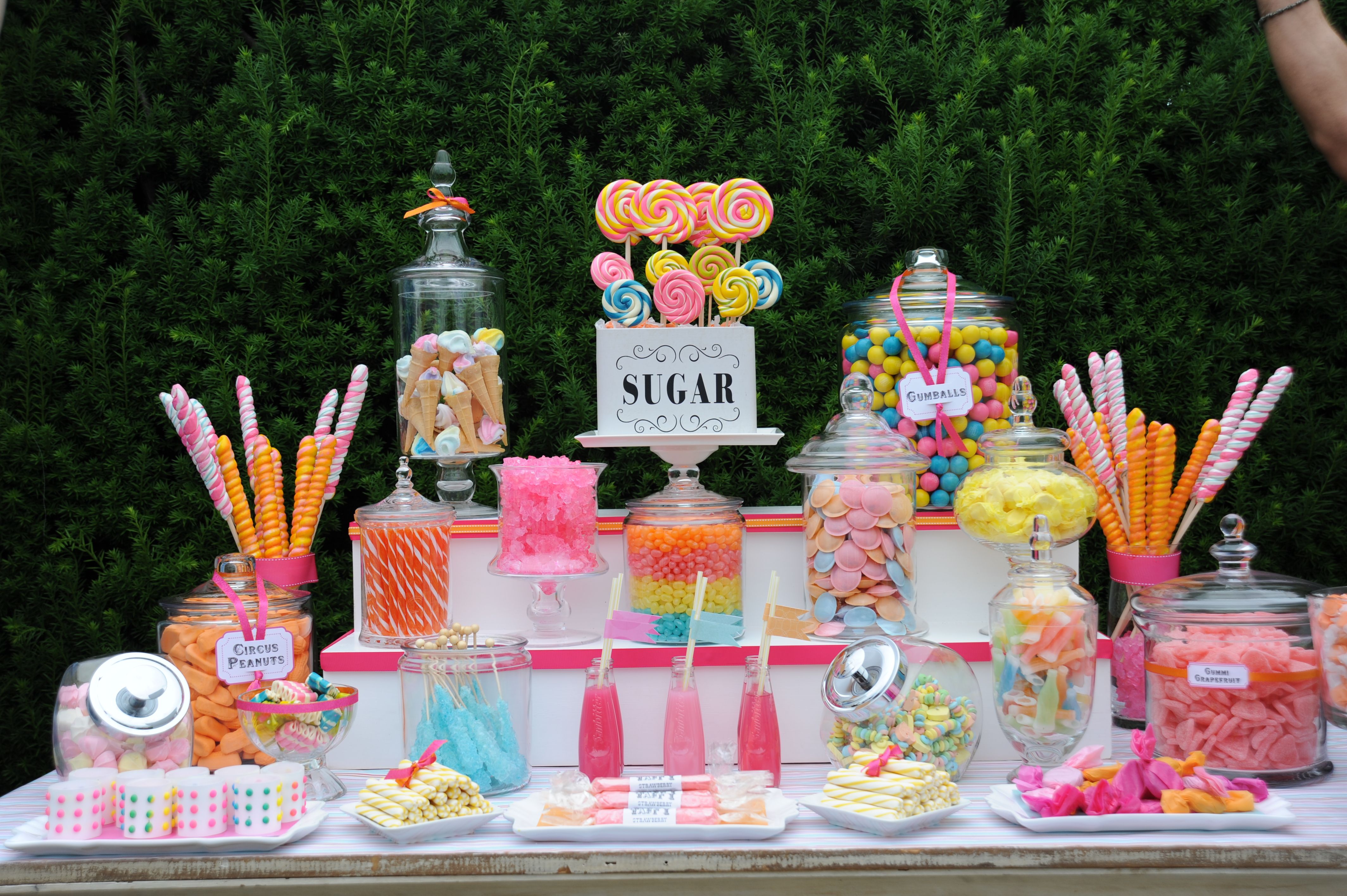 Birthday cake and dessert table display