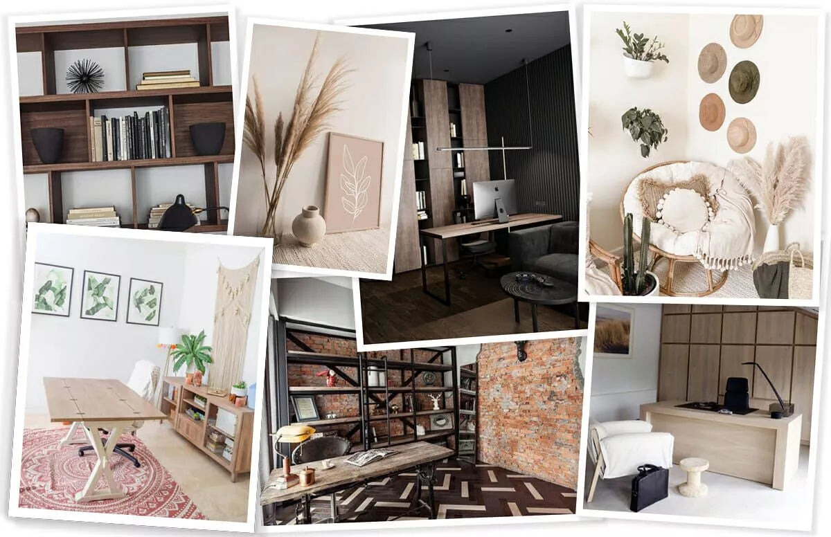 Collage showcasing the beauty of bohemian home decor