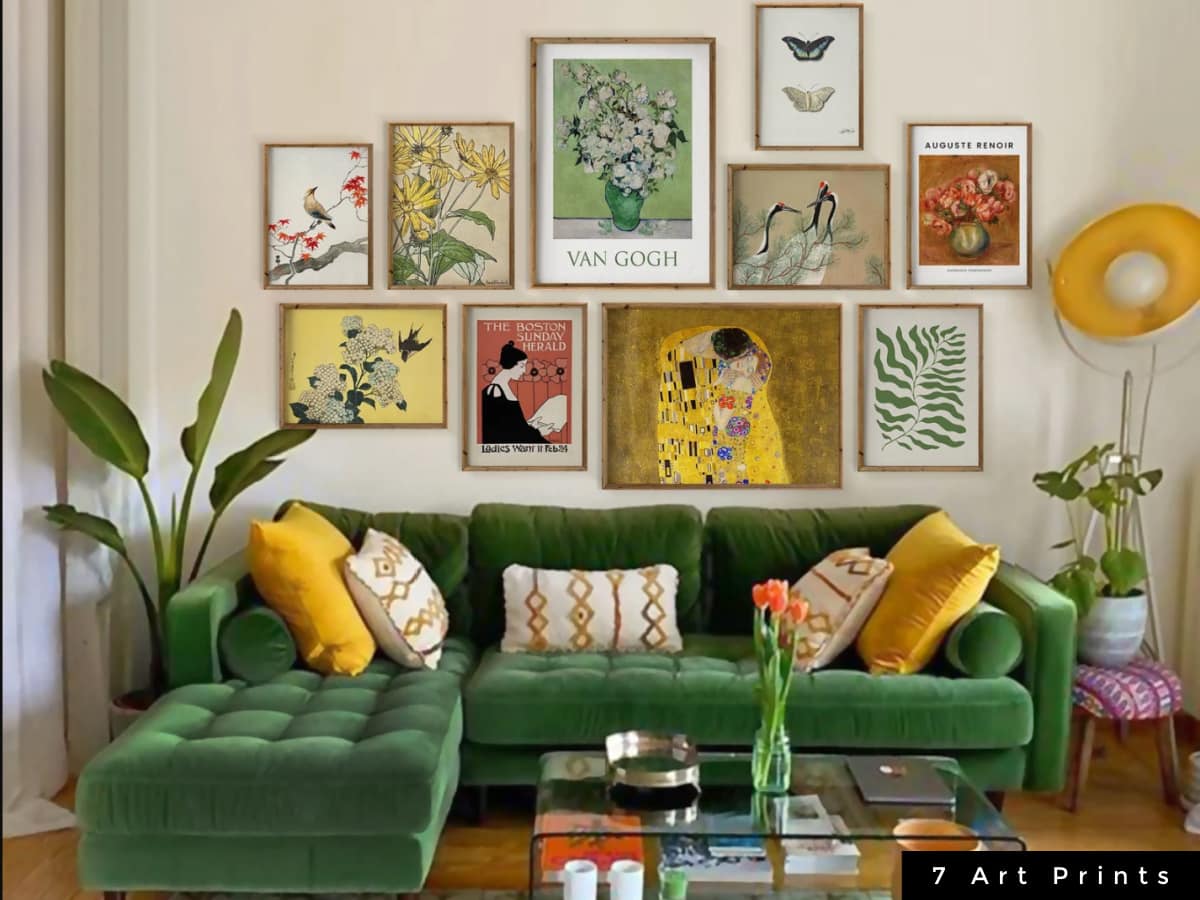 Collage showcasing the beauty of home decor artwork