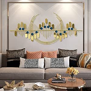 Modern home decor art in a chic living room