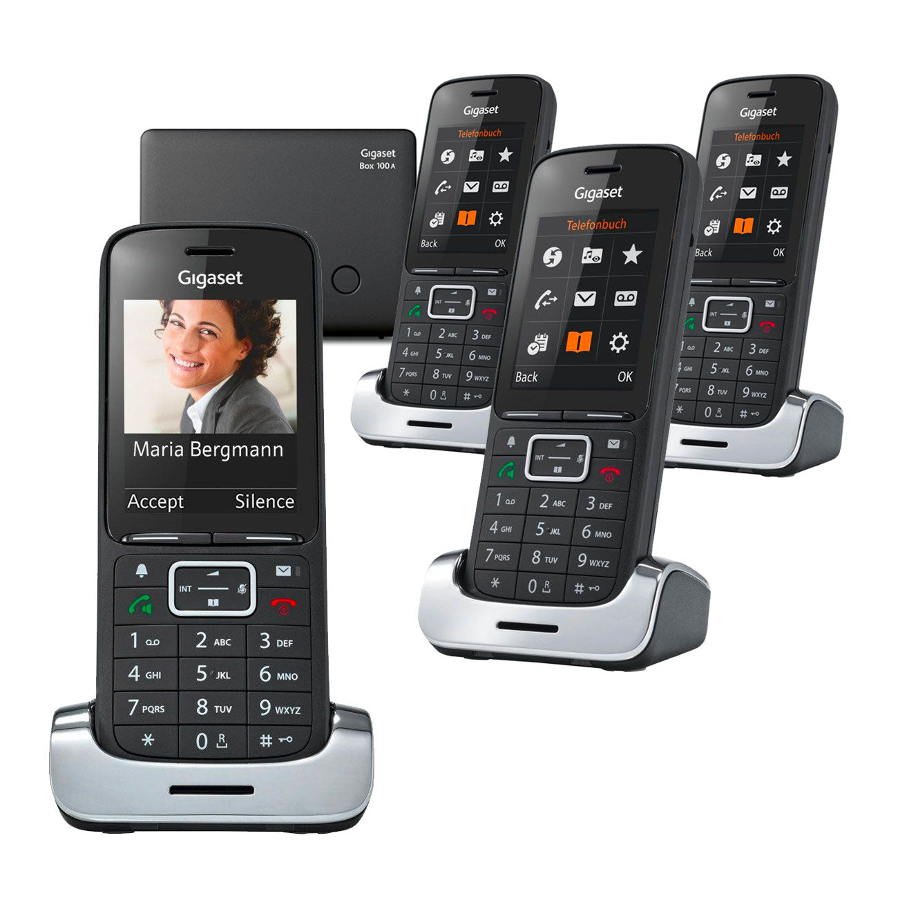 Image of Gigaset Premium 300A Cordless Phone, Quad Handset
