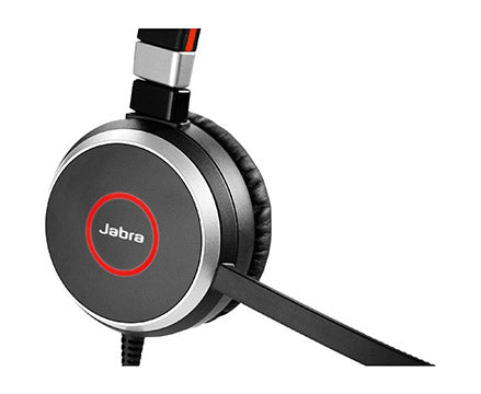 Close up of Jabra Evolve 40 headset