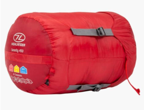 Packed Highlander Serenity sleeping bag