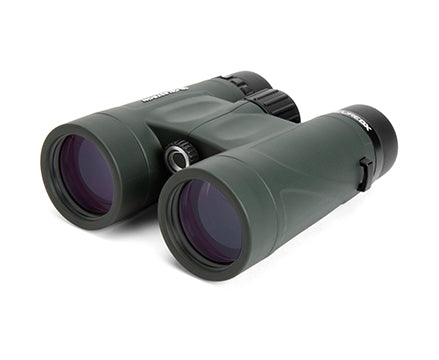 Front view of Celestron binoculars