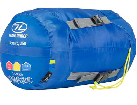 Packed Highlander Serenity 250 sleeping bag