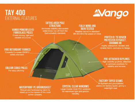 Vango Tay 400 external features