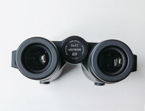 Close up of Viking Vistron ED binocular eyecups