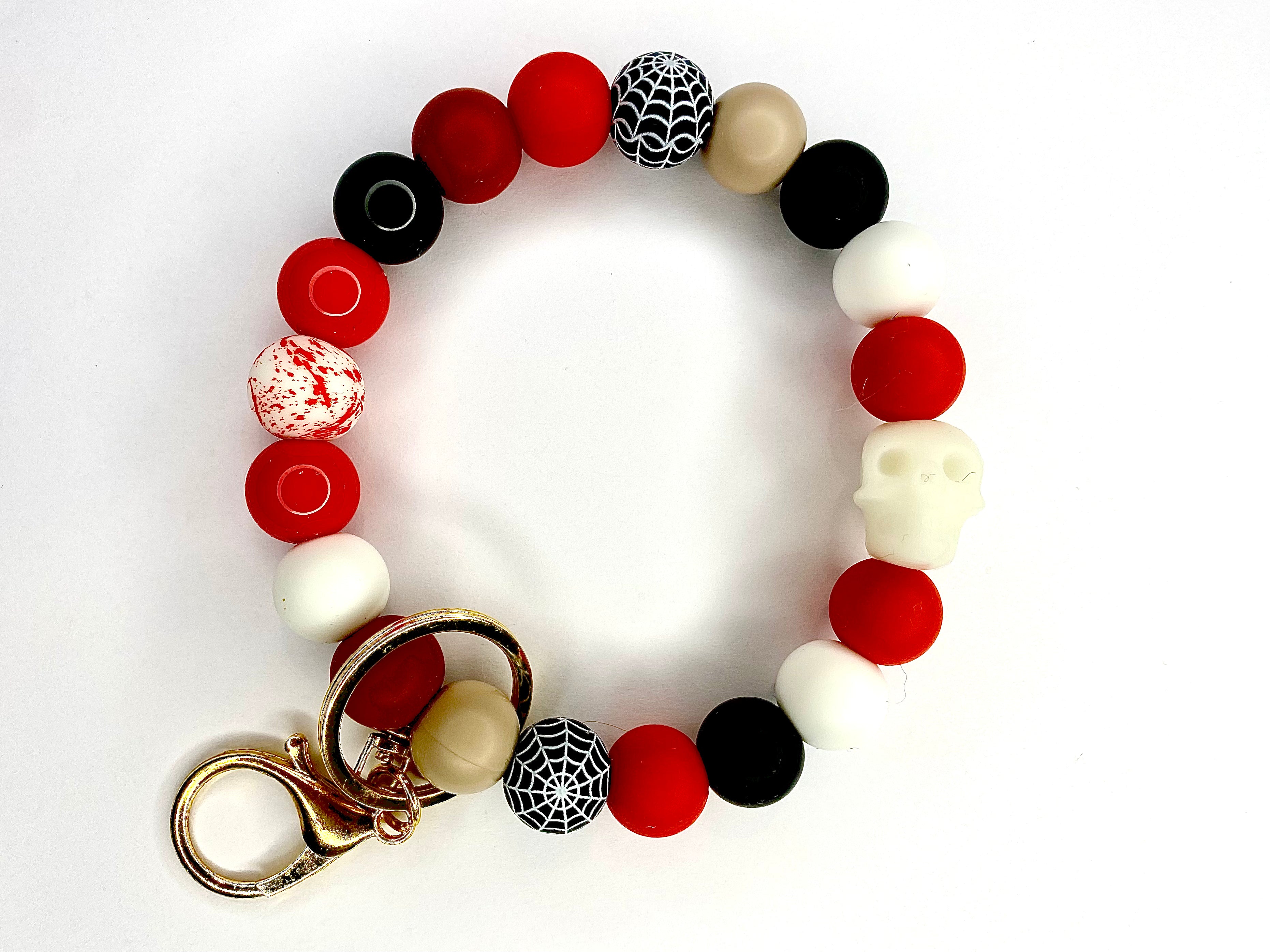 Red Horror Addict Keychain Wristlet