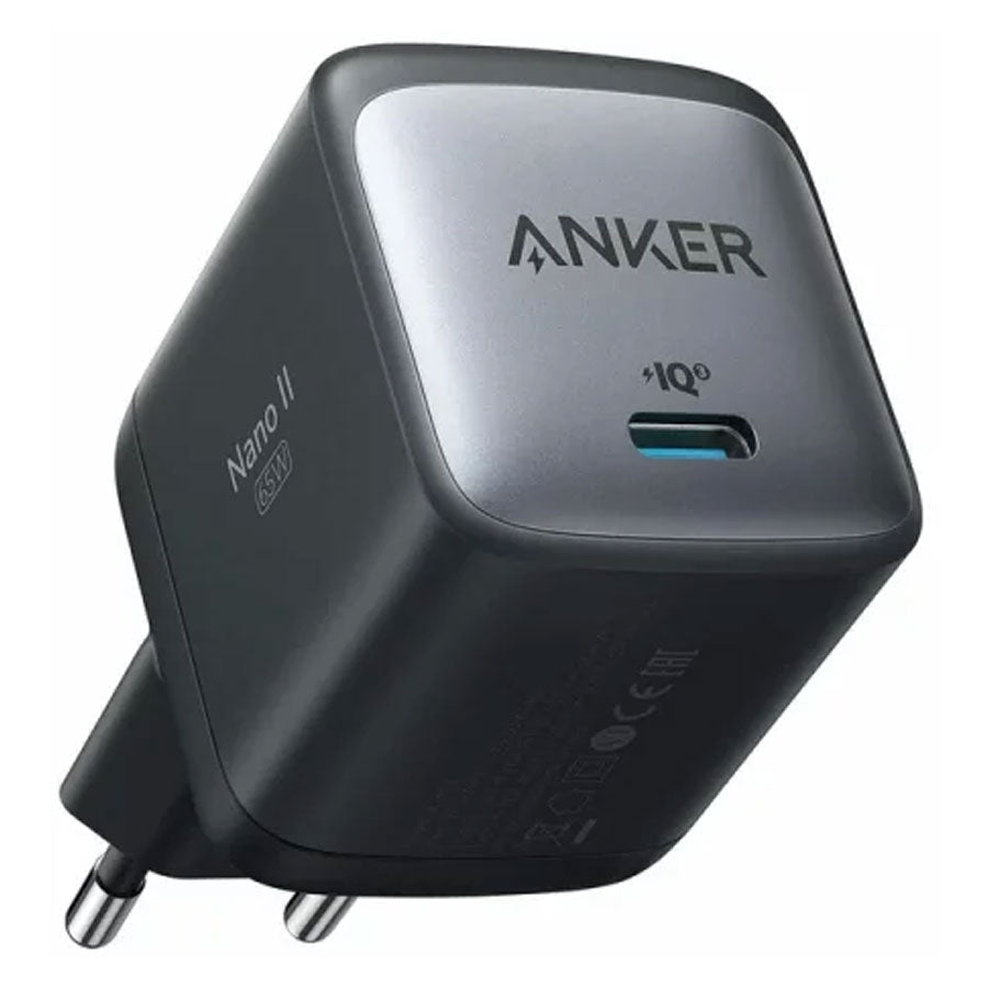 Se Anker PowerPort Nano II 65W USB-C Vægoplader, Sort hos NexusGear