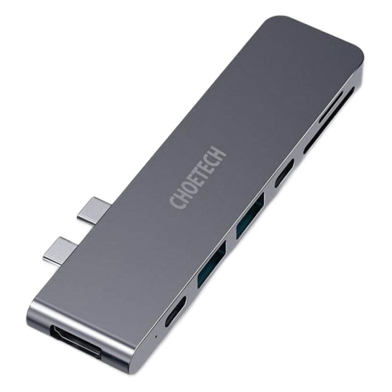 Se Choetech 7-i-1 4K/60Hz HDMI, USB 3.0, 87W USB-C Hub, Grå hos NexusGear