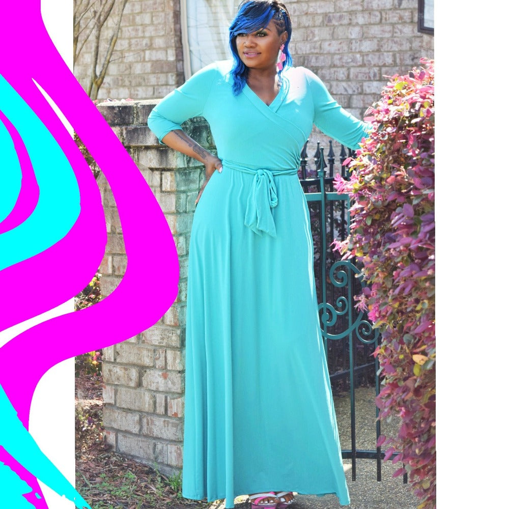 tiffany blue maxi dress