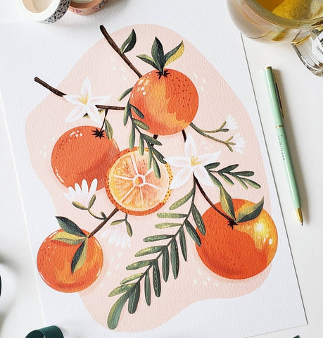 illustration of oranges