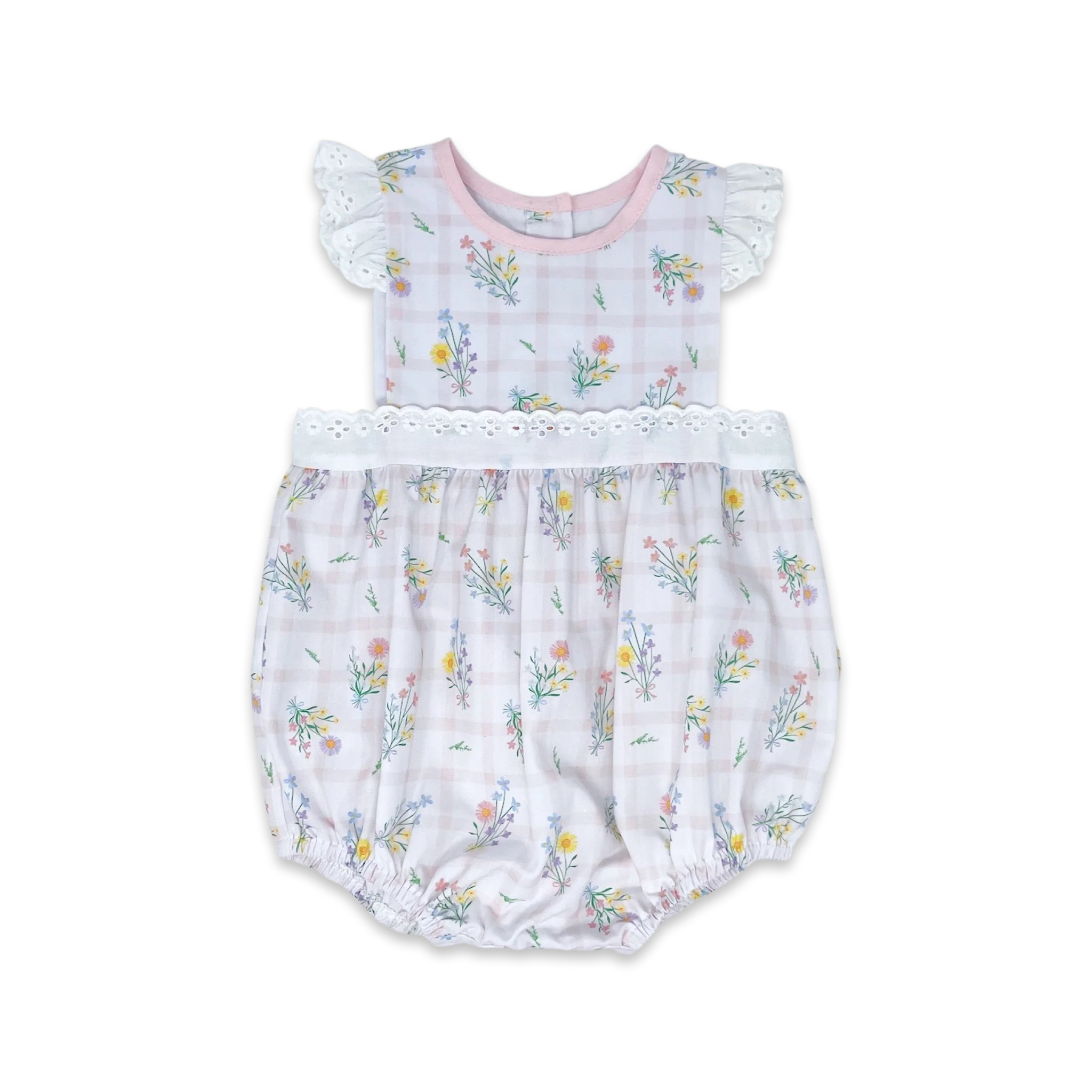 Lullaby Set: Pinafore Bubble - Wilmington Wildflower Windowpane
