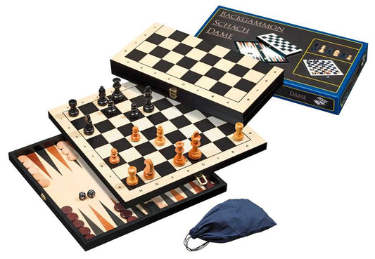 Chess Backgammon Checkers Set