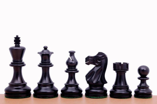 3.5 Inch American Staunton Chessmen Ebonised