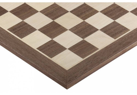 18.9 Inch Chess board No 5 walnute/maple without  notation