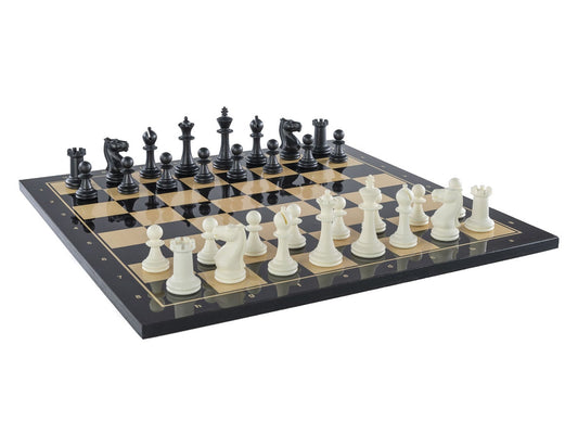 18 Inch Chess set Staunton 4P Black