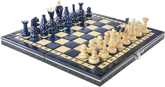 14 Inch Chess Set Paris BLUEBERRY