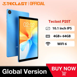 Teclast P25T 2023 Android 12 Tablet 10.1 inch IPS 1280x800 4GB RAM 64GB ROM 2.4G+5G Wi-Fi 6 BT 5.0 Type-C Dual Cameras - PAYSPIN