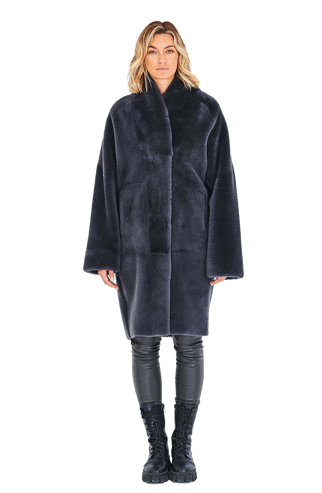 Reversible Hooded Cocoon Coat
