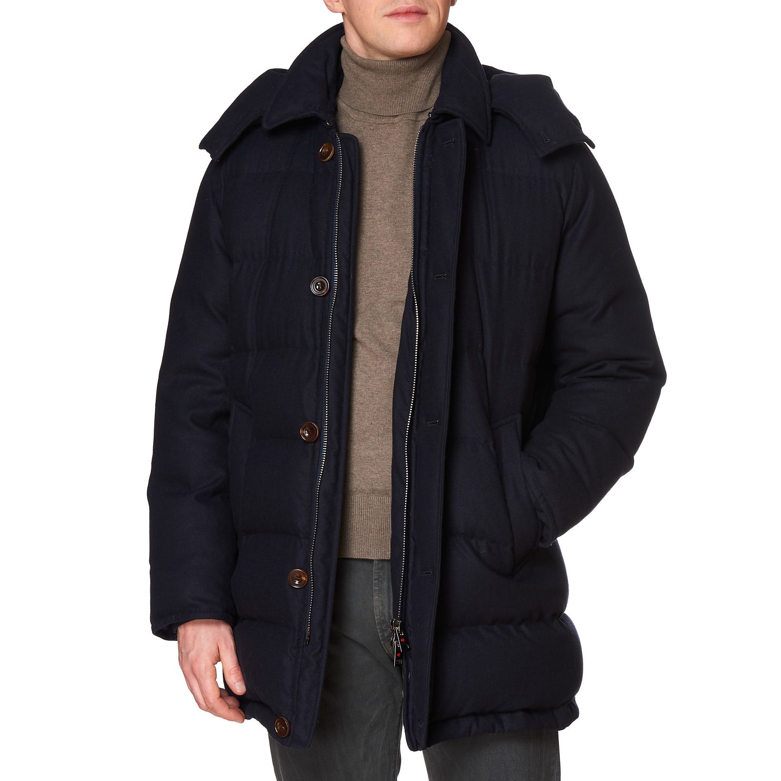 Image of Fayal Wool-Silk Goose Down Parka