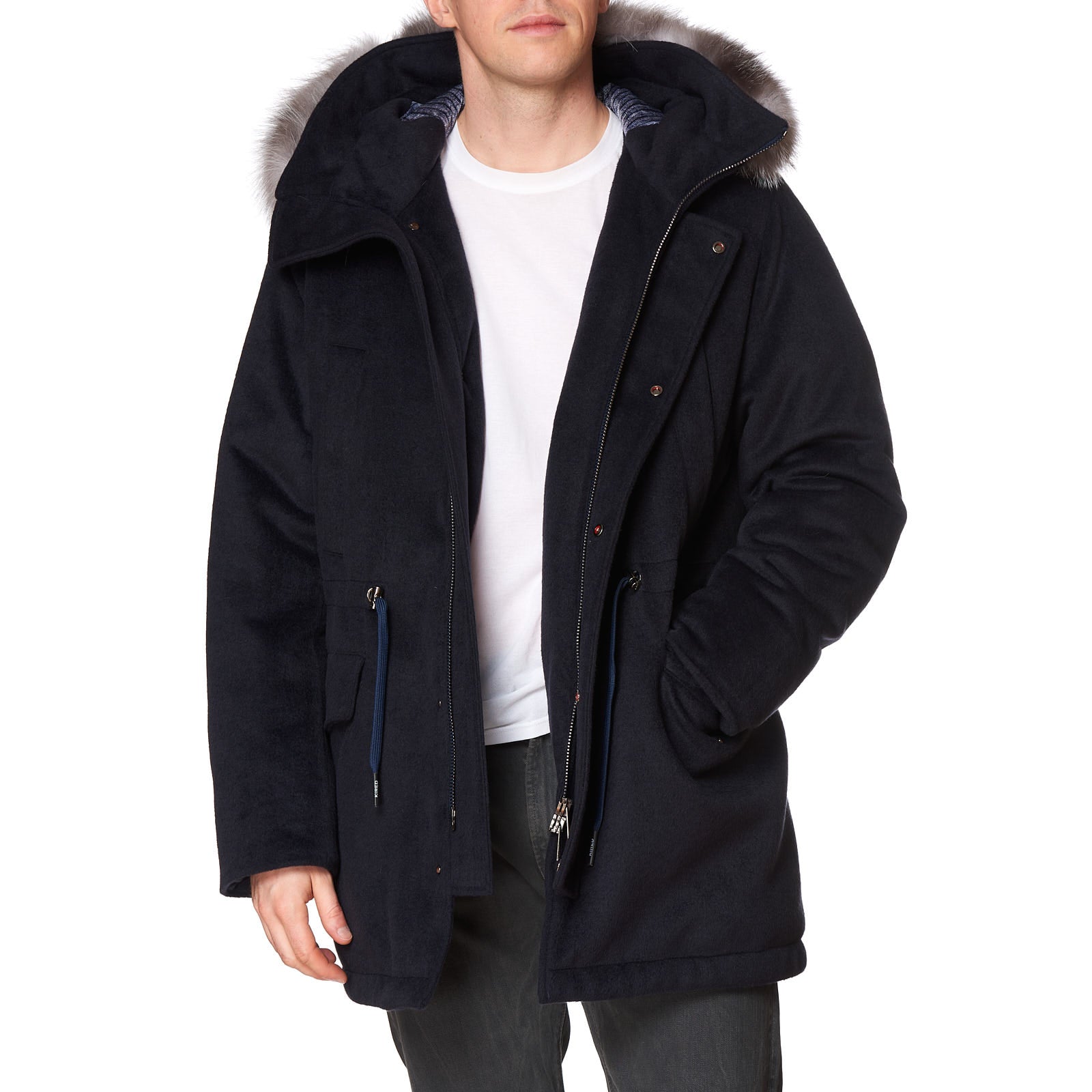 Image of Frau Goose Down Parka Jacket Raccoon Fur