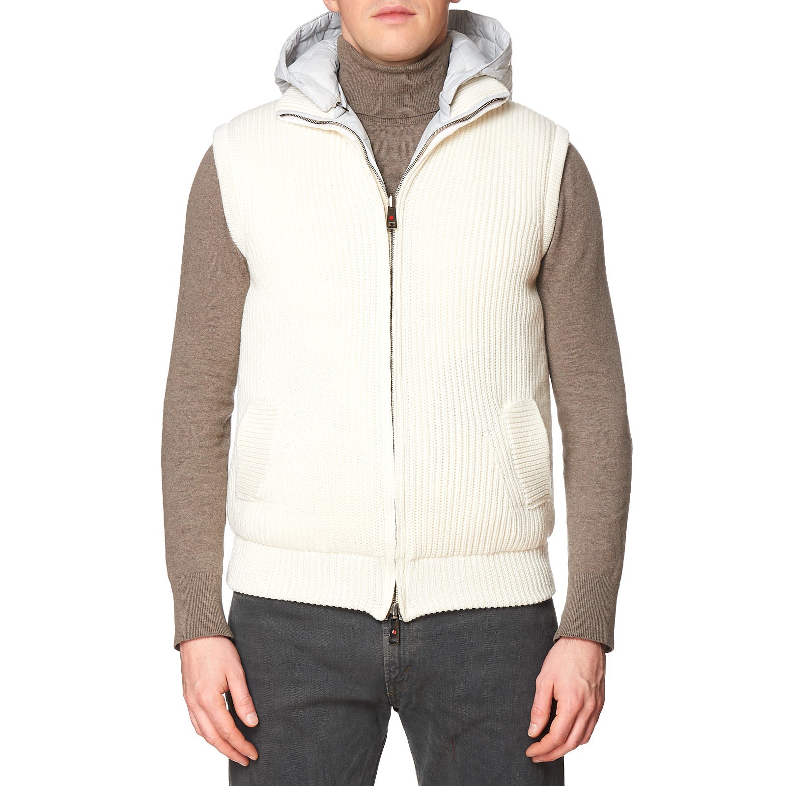 Image of Tai Wool Knitted Goose Down Reversible Vest