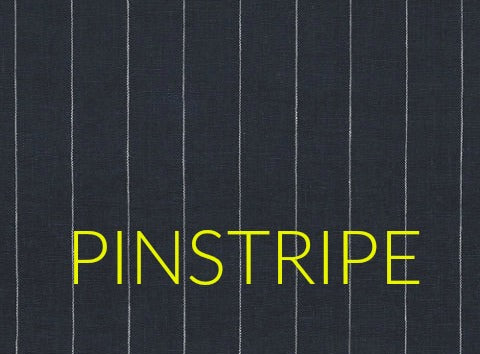 Pinstripe fabric pattern in men's suits