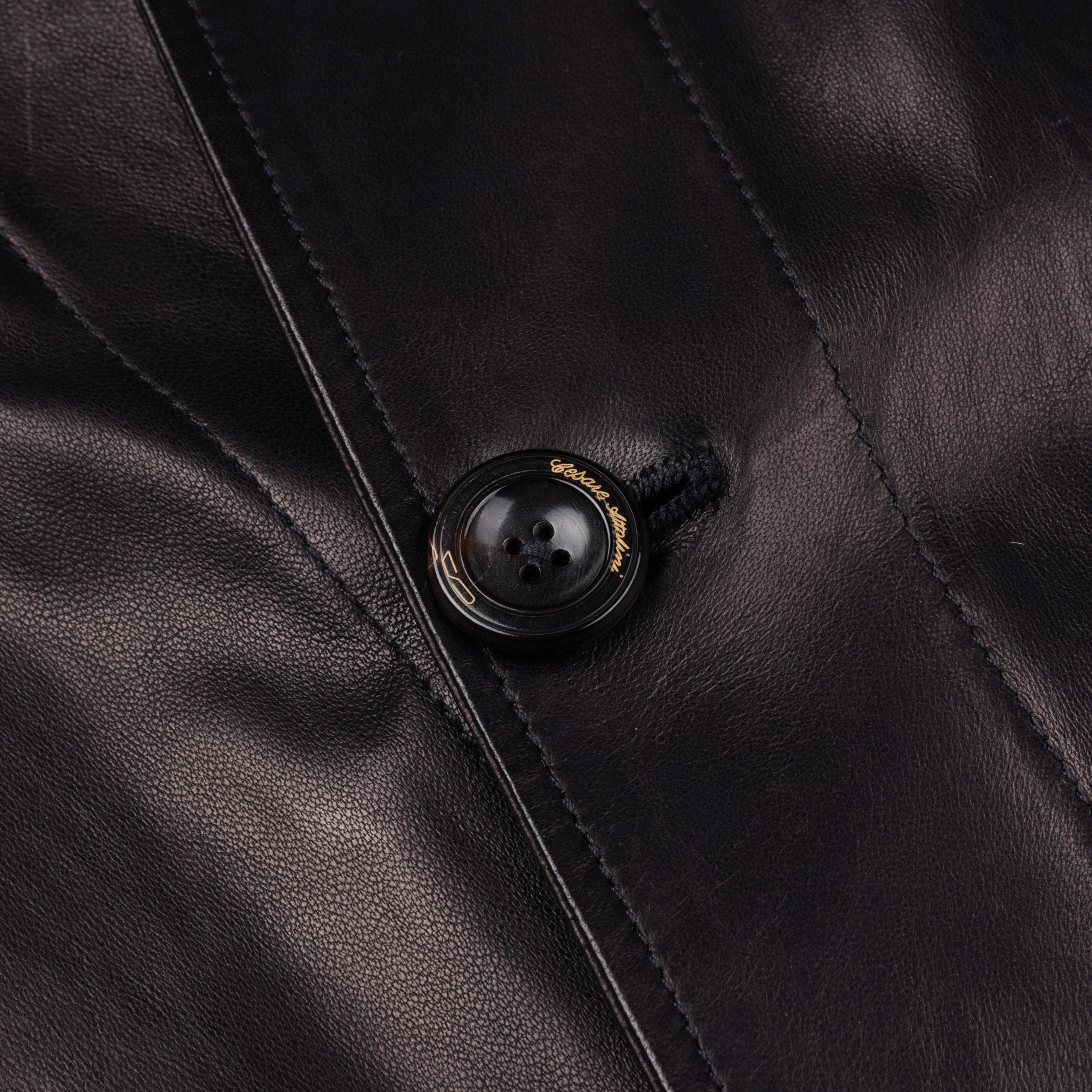 CESARE ATTOLINI Black Lambskin Leather A1 Aviator Flight Jacket 50 NEW ...