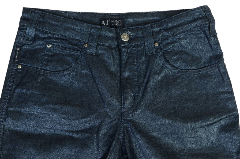 AJ ARMANI JEANS Blue Cotton Stretch 