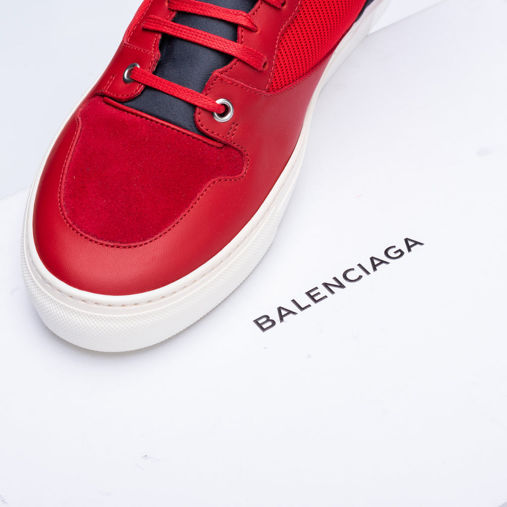 balenciaga high top sneakers red