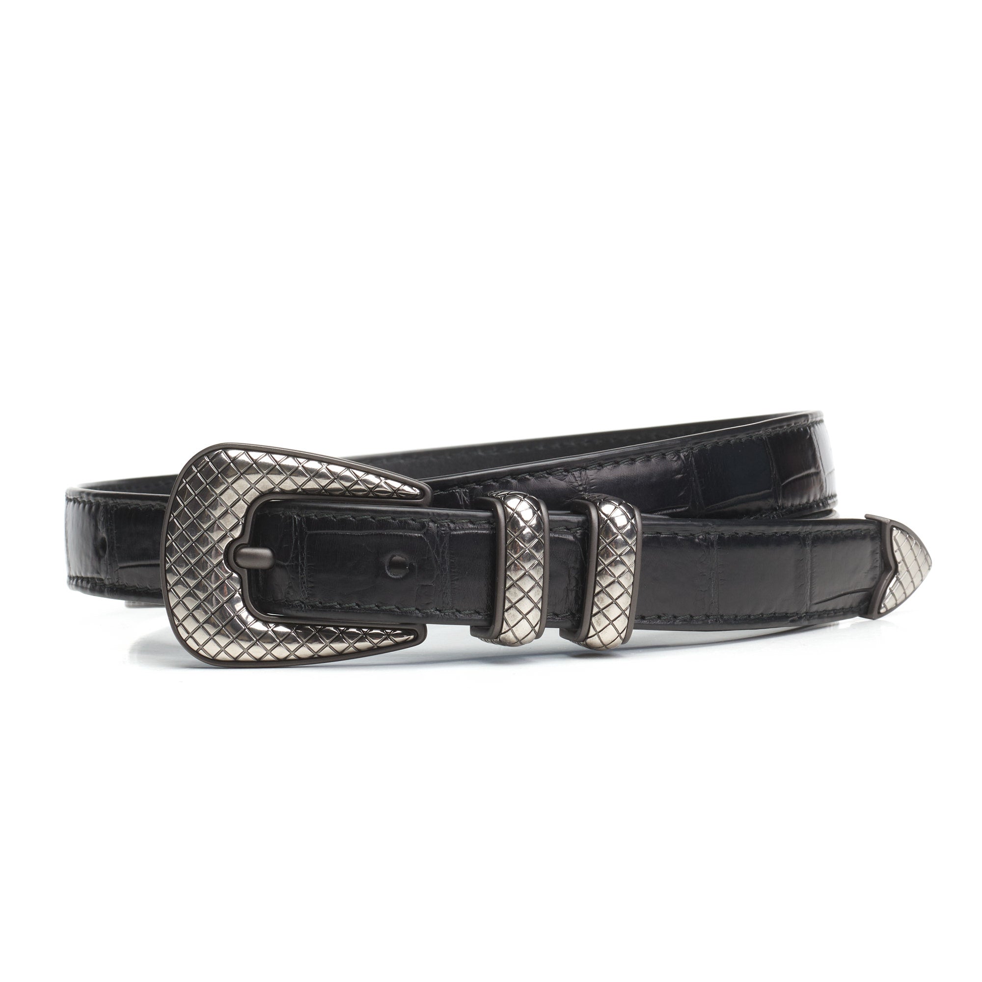 TATEOSSIAN London Dark Green Leather Bracelet with Stainless-steel cla