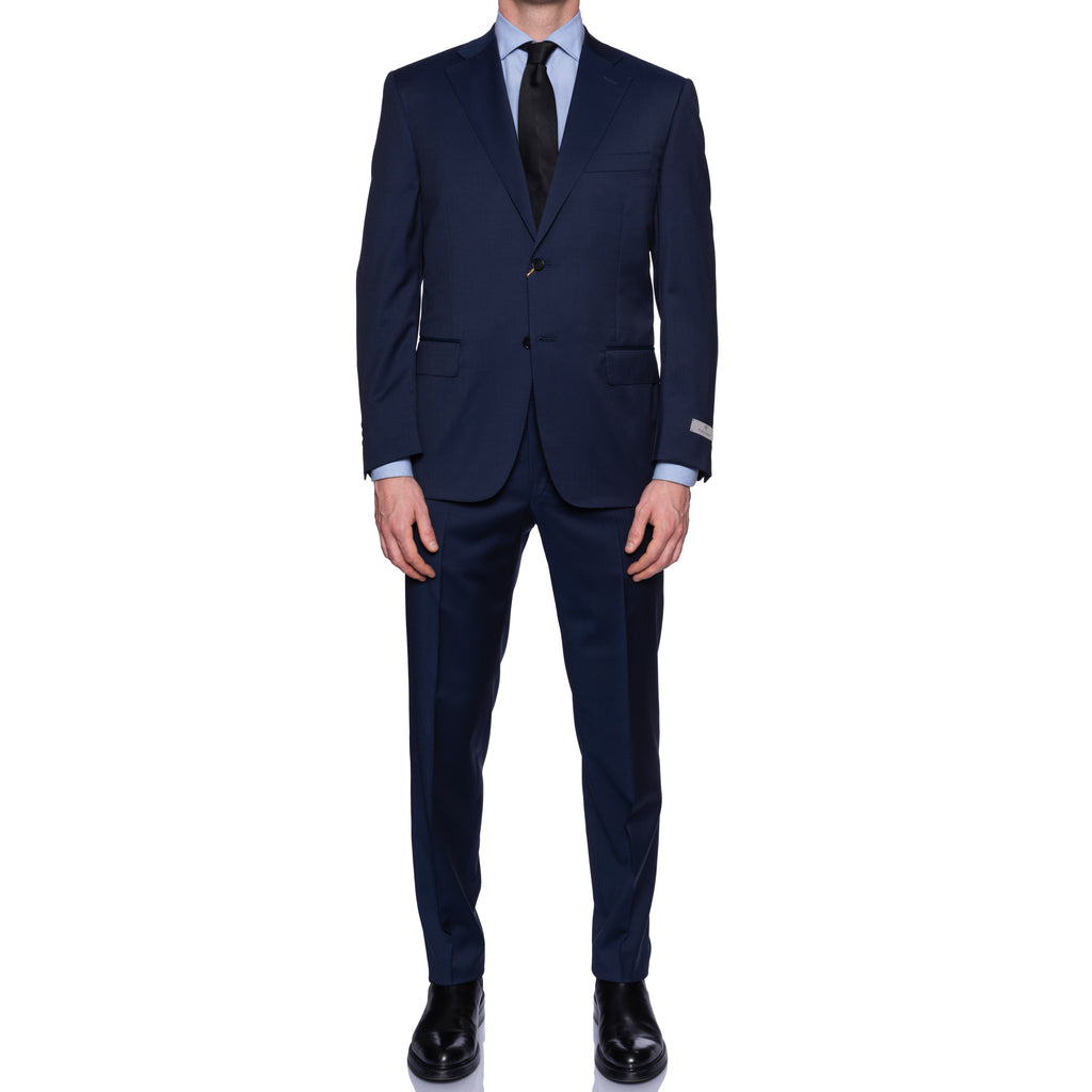 CANALI 1934 Solid Navy Blue Wool Business Suit NEW 2019-20 Model ...