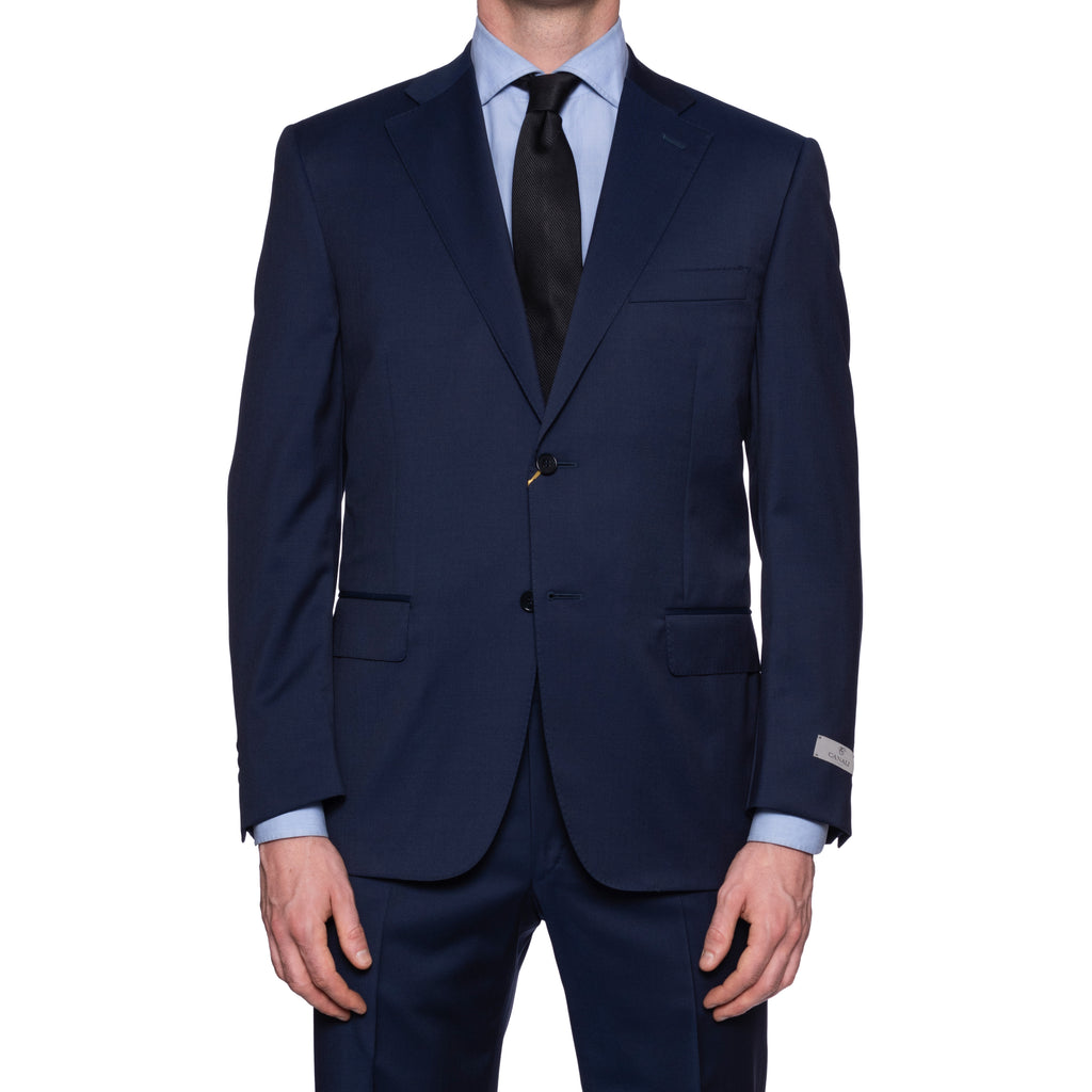 CANALI 1934 Solid Navy Blue Wool Business Suit NEW 2019-20 Model ...