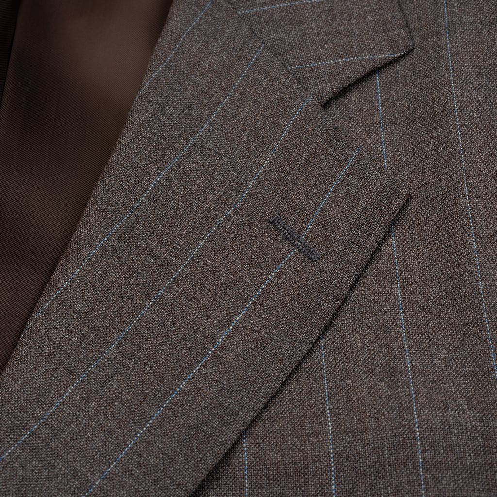 CASTANGIA 1850 Gray Striped Wool-Mohair Business Suit NEW – SARTORIALE
