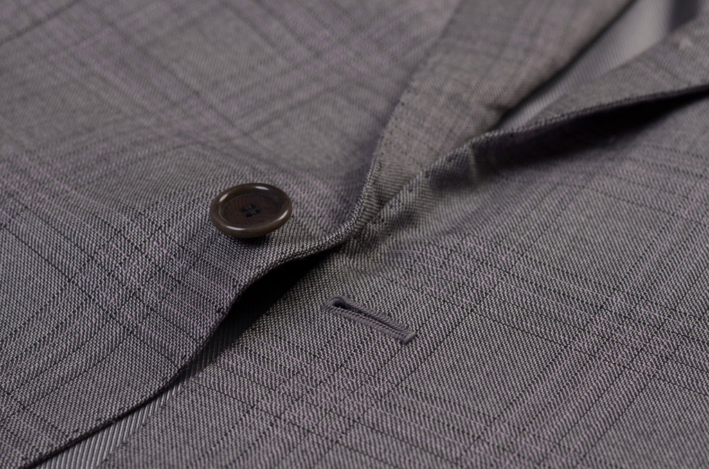 CESARE ATTOLINI Napoli Handmade Gray Plaid Wool Silk Suit NEW – SARTORIALE