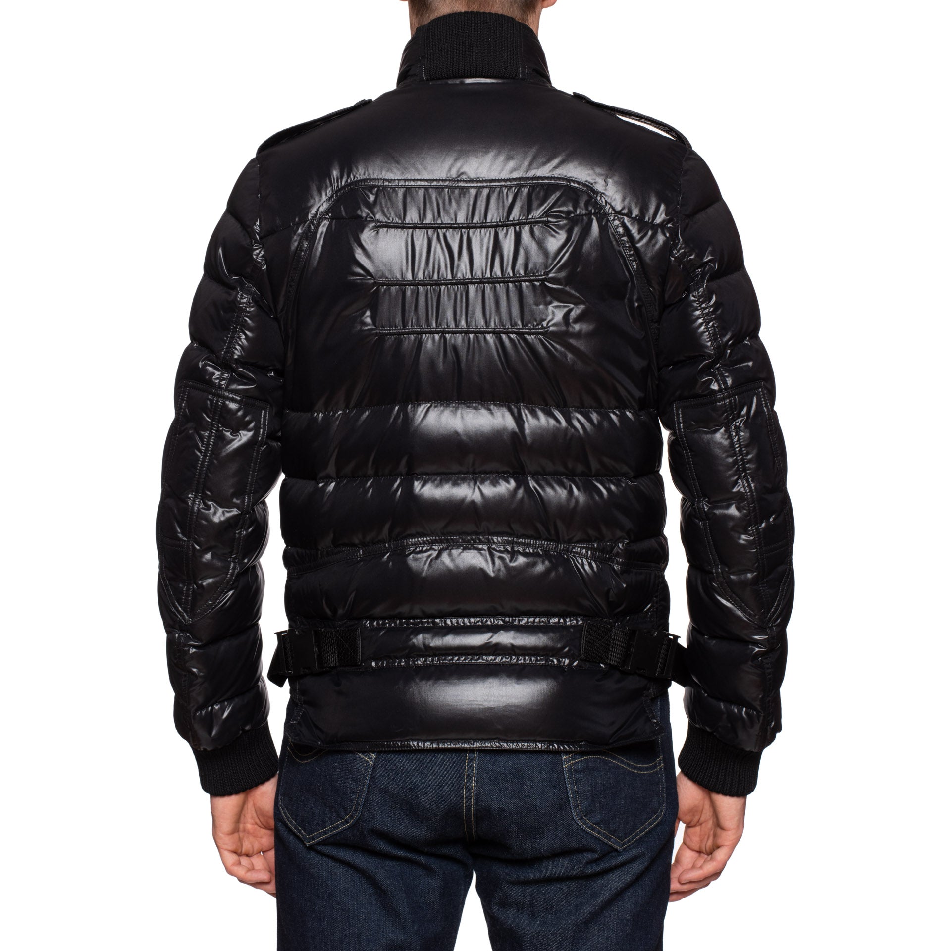 DIOR Homme SLIMANE Italy Black Down Biker Aviator Jacket 52