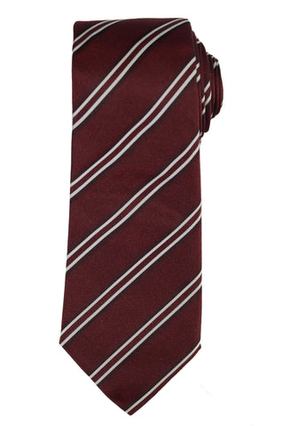 KITON Napoli Hand-Made Seven Fold Pink Striped Silk Tie NEW – SARTORIALE