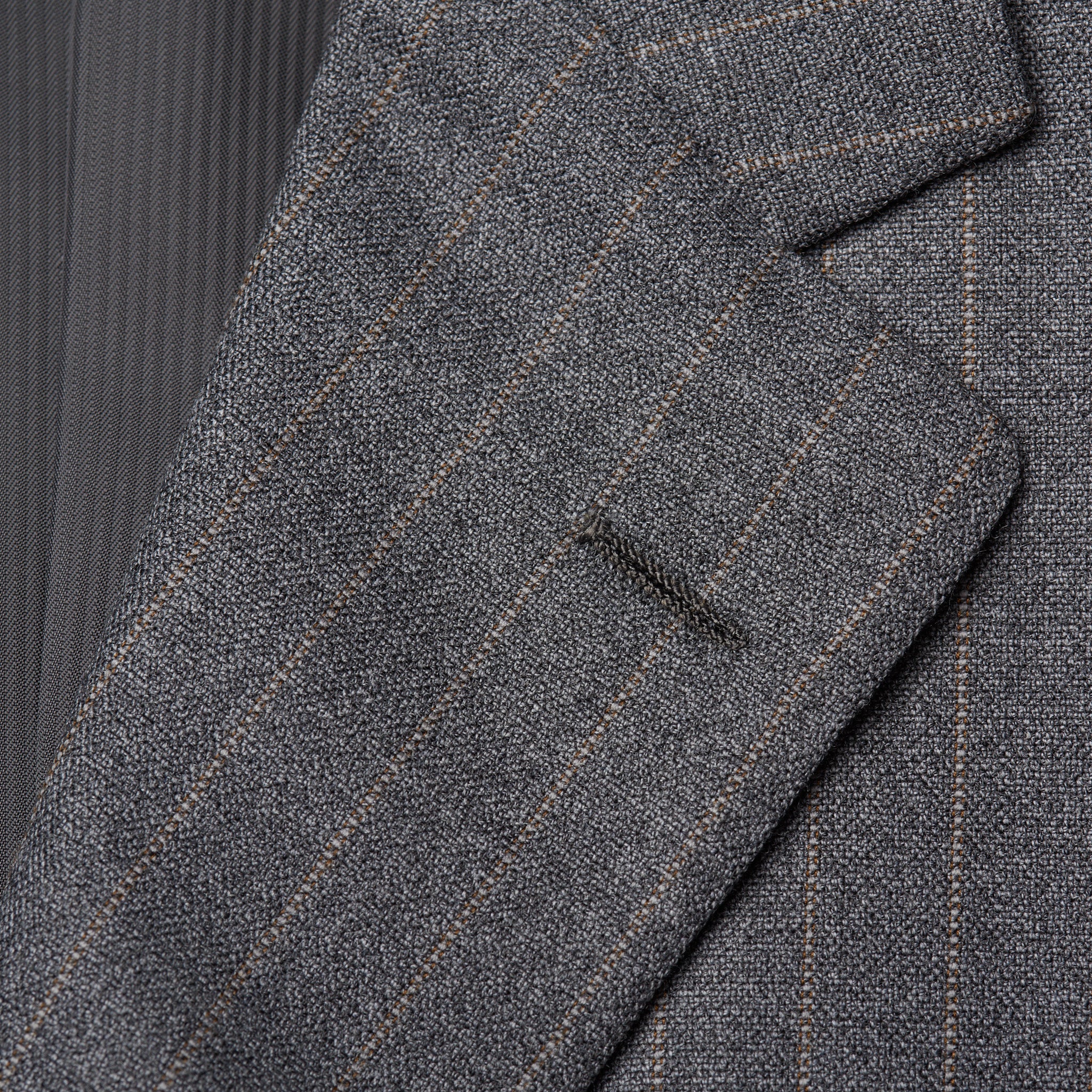 D'AVENZA Roma Handmade Gray Striped Wool Business Suit NEW – SARTORIALE