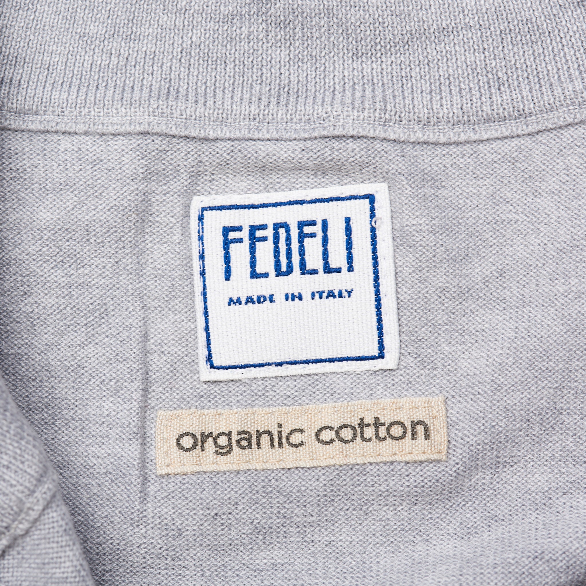 FEDELI Solid Heather Gray Organic Cotton Zip Cardigan Sweater EU 50 NEW US M