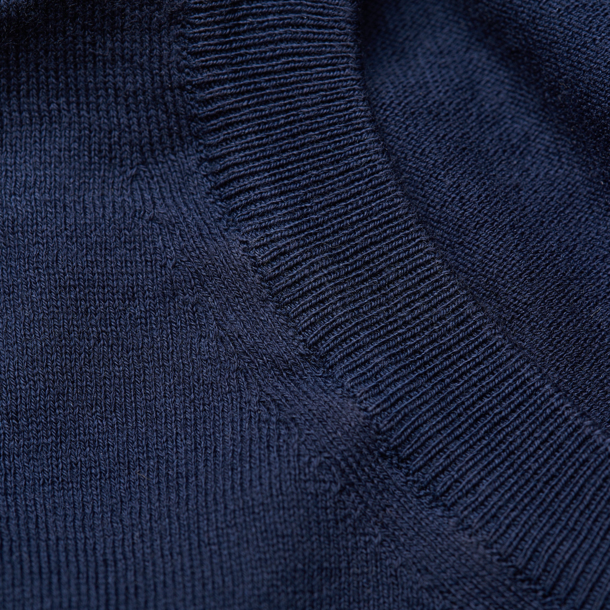FEDELI Solid Dark Blue Supima Cotton Lightweight Crewneck Sweater 54 NEW XL