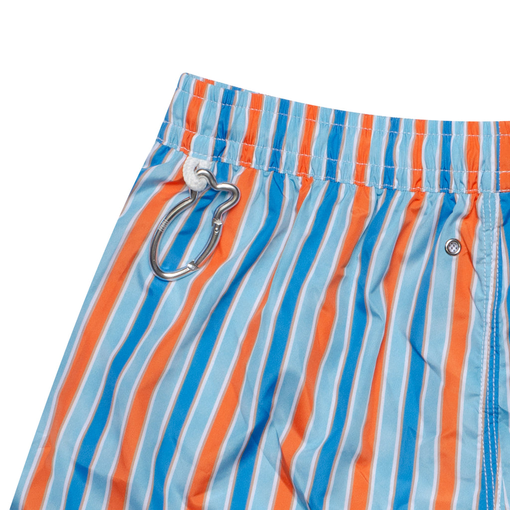 FEDELI Italy Blue-Orange Striped Madeira Airstop Swim Shorts Trunks NE ...