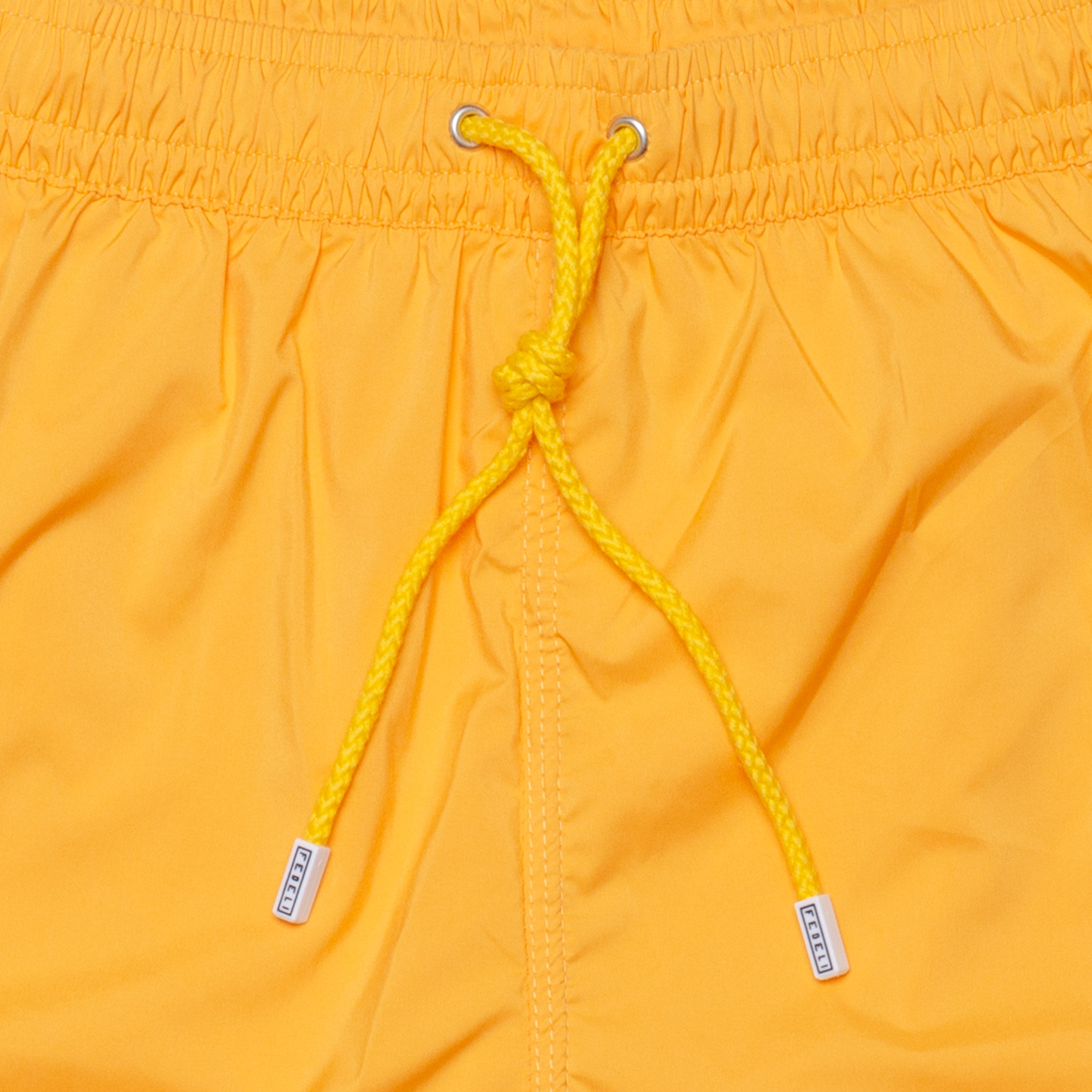 FEDELI Solid Light Orange Madeira Airstop Swim Shorts Trunks NEW XL