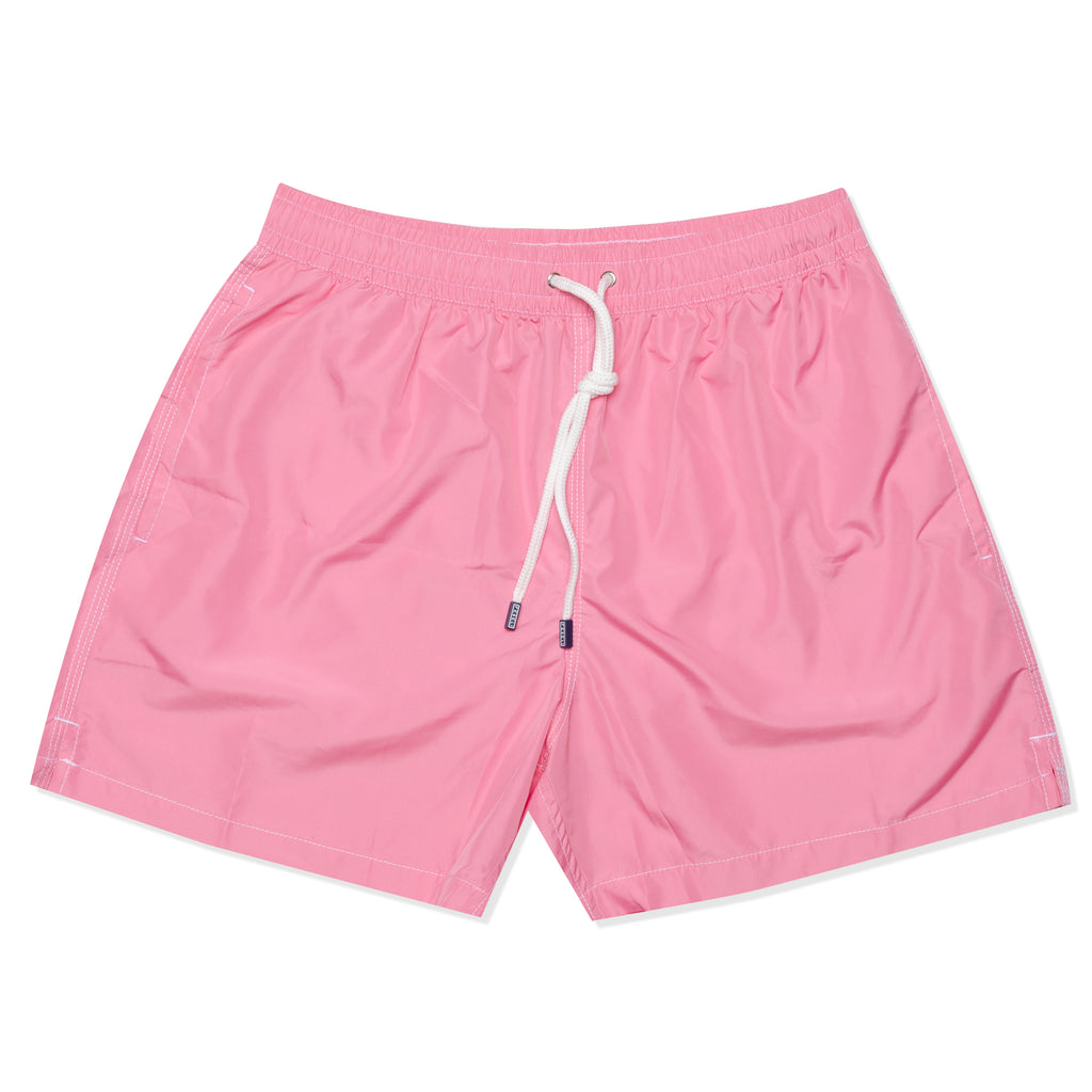 FEDELI Solid Pink Madeira Airstop Swim Shorts Trunks NEW – SARTORIALE