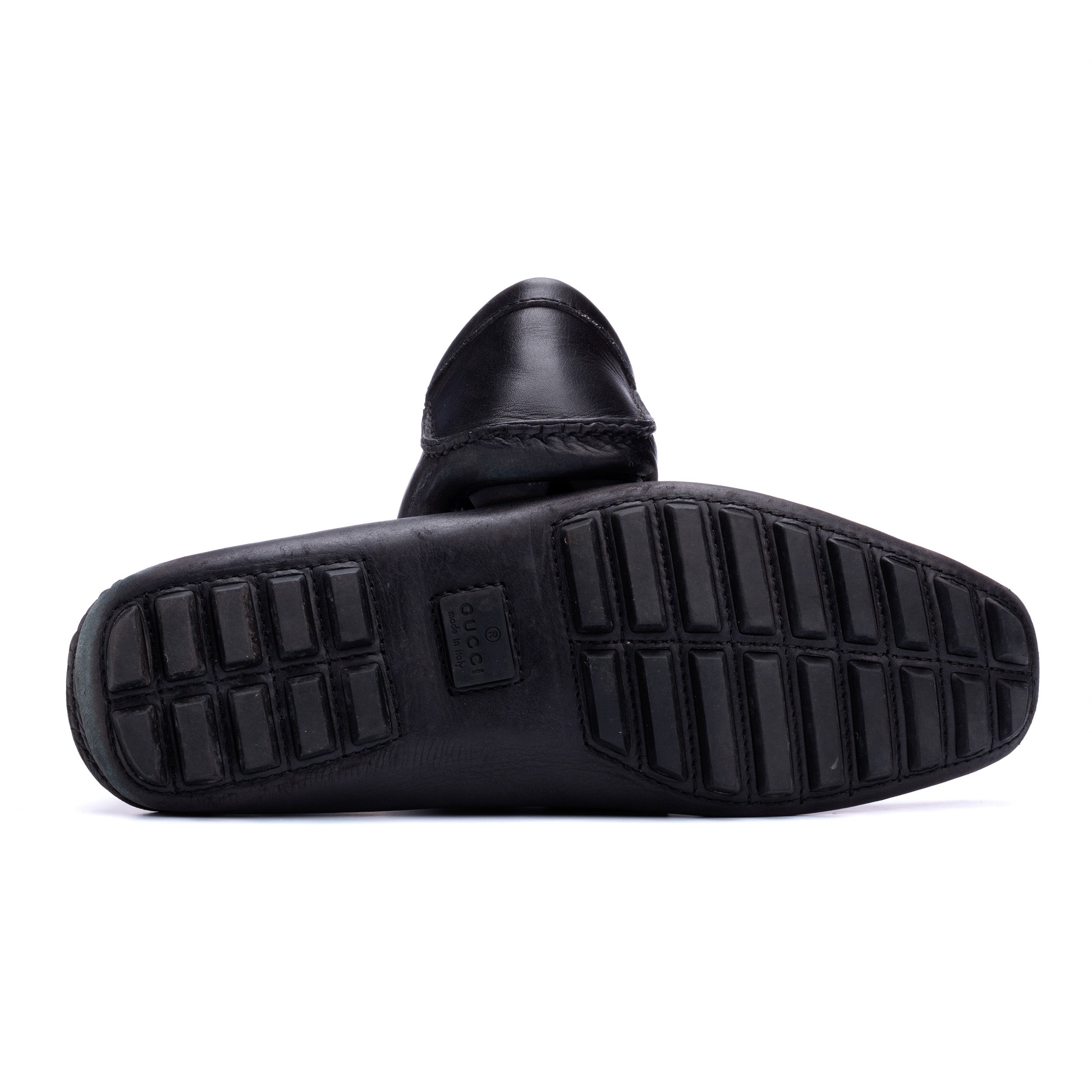 GUCCI Black Leather Horsebit Loafer Driving Shoes EU 40 US 7 Shoe Bag –  SARTORIALE