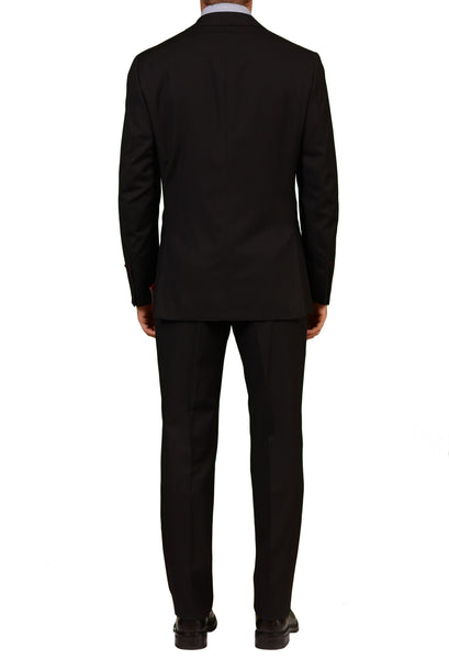 ISAIA NAPOLI Base S Black Striped Wool Elegant Suit EU 50 NEW US 38 40 ...