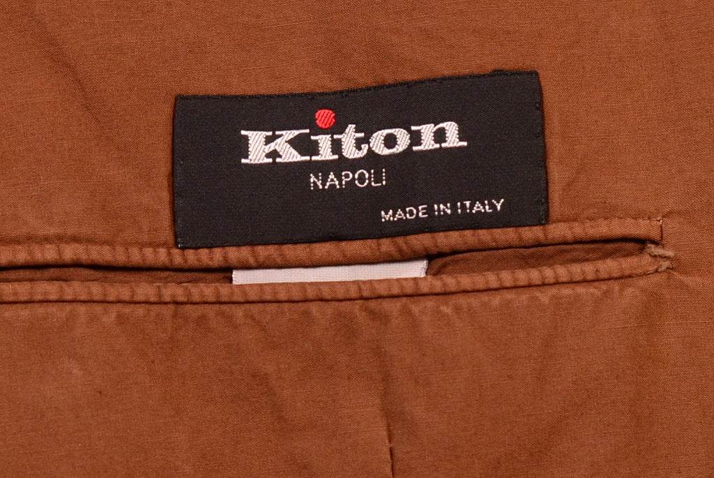 KITON Napoli Brown Cotton Summer Unconstructed Blazer Jacket US L NEW ...
